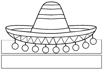Preview of Cinco De Mayo Name Craft Crown Sombrero Mexico Hat Headband Paper Craft 2-4K