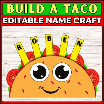Preview of Cinco De Mayo Taco Craft Activity | Build A Taco Paper Craft | Taco Card Cut and