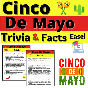 Preview of Cinco De Mayo Activity Resource Trivia Facts Lesson Student Learning