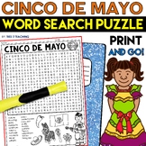 Cinco De Mayo Word Search Puzzle Cinco De Mayo May Word Fi
