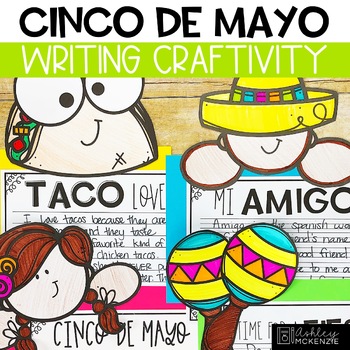 Preview of Cinco De Mayo Writing Craft - Creative Writing Craftivity - Writing Prompts