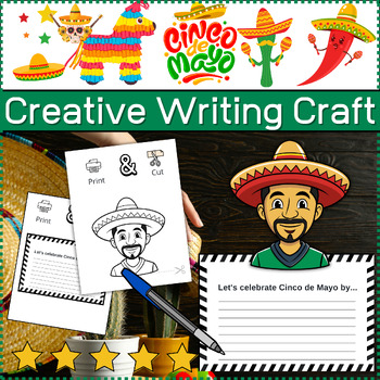Preview of Cinco De Mayo Writing Craft - Writing Prompts - Best Writing Craft Mexican boy