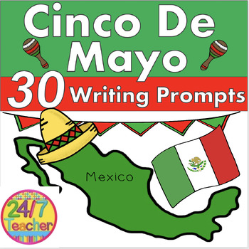 Preview of Cinco De Mayo Writing Prompts 30 Fun and Relatable Topics Google Slides & PDF 