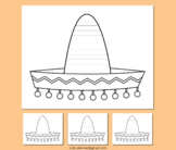 Cinco De Mayo Writing Template Hat Lines Blank Paper Promp