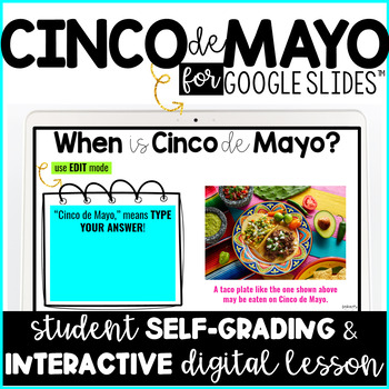 Preview of Cinco De Mayo digital lesson (for Google Slides™)