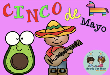 Preview of Cinco De Mayo for K Math and Literacy (Distance Learning)