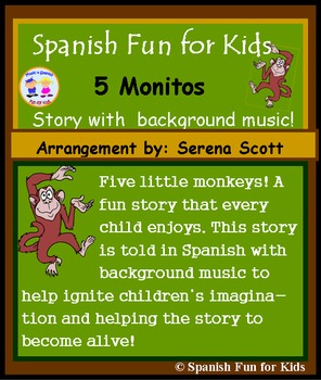 Preview of Cinco Monitos Story in Spanish with Background Music.