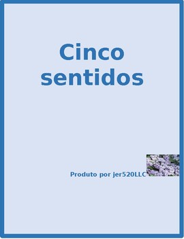 Preview of Cinco Sentidos (Five Senses in Portuguese) Reference Sheet