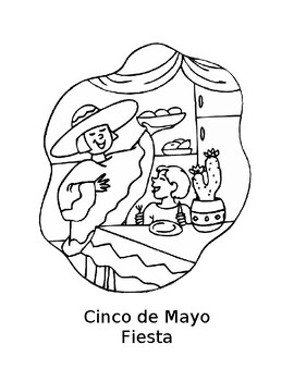 Preview of Cinco de May Coloring Pages and Activities