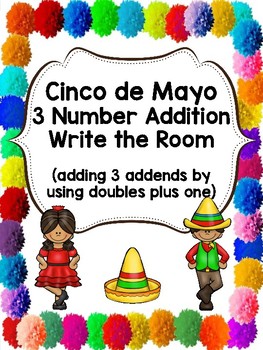 Preview of Cinco de Mayo 3 Number Addition