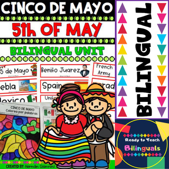 Preview of Cinco de Mayo / 5th of May Activities in English & Spanish (Unit of Work)