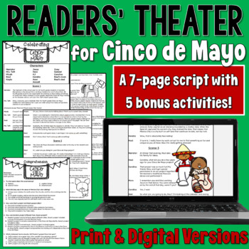 Preview of Cinco de Mayo: A Readers' Theater Script with 5 Bonus Activities | PDF and Easel