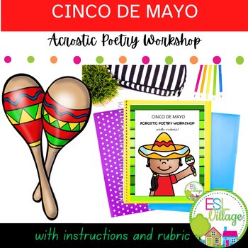 Preview of Cinco de Mayo Ready to Use Acrostic Poetry Templates