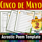 Cinco de Mayo Acrostic Poem Template | Cinco de Mayo Poetr