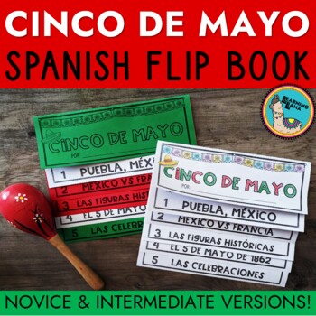 Preview of Cinco de Mayo Activities Flip Book SPANISH