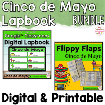 Preview of Cinco de Mayo Activities Interactive Notebook Digital and Printable Bundle