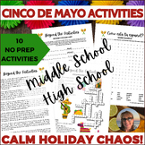 Cinco de Mayo Activities Puzzles Middle High School Sub Pl