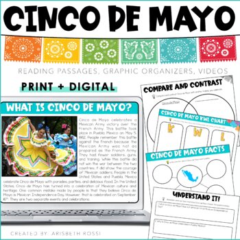 Preview of Cinco de Mayo Activities | Print + Digital