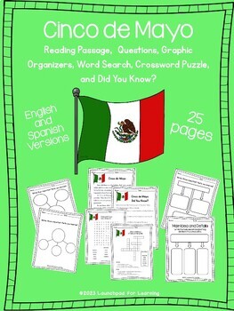 Preview of Cinco de Mayo Activities, Reading Passage, Comprehension Questions
