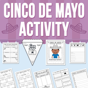 Cinco de Mayo Activity Pennant, Acrostic, Self-portrait and Printable ...