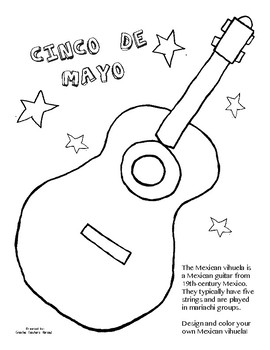 fiesta coloring pages guitar