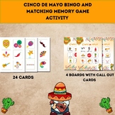Cinco de Mayo BINGO Game activity  and Memory matching game