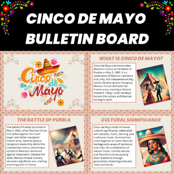 Preview of Cinco de Mayo Bulletin Board | May 5th Mexico Bulletin Board