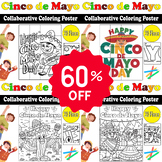 Cinco de Mayo Bundle: 4 Collaborative Coloring Posters - F