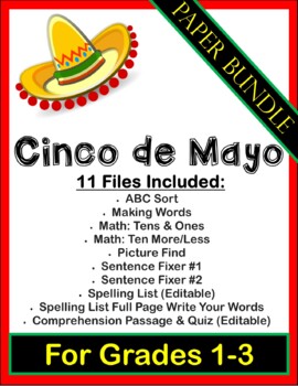 Preview of Cinco de Mayo Bundle for Grades 1-3