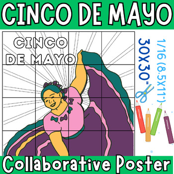 Preview of Cinco de Mayo Celebrating Mexico 16 Collaborative Posters | Door Decoration