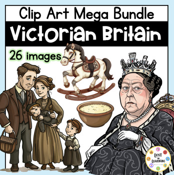 Preview of The Victorians Great Britain Clip Art || 26 Designs || Personal & Commercial Use