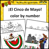 Cinco de Mayo, Color By Number, Spanish