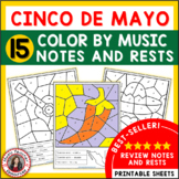 Cinco de Mayo Music Coloring Pages - Notes and Rests - Ele