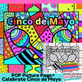 Cinco de Mayo Coloring Page Celebrate Fun Pop Art Coloring