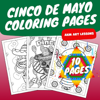 Preview of Cinco de Mayo Coloring Pages - Hispanic Heritage - Coloring Sheets/Book