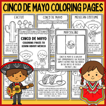 Cinco de Mayo Coloring Pages | Mexican Fiesta Cinco De Mayo Coloring Sheets