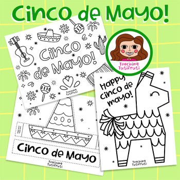 Preview of Cinco de Mayo Coloring Pages (by TeachingTutifruti)