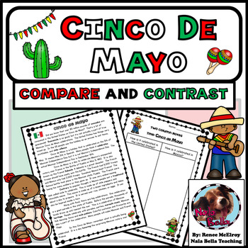 Preview of Cinco de Mayo Compare and Contrast Nonfiction Reading Lesson