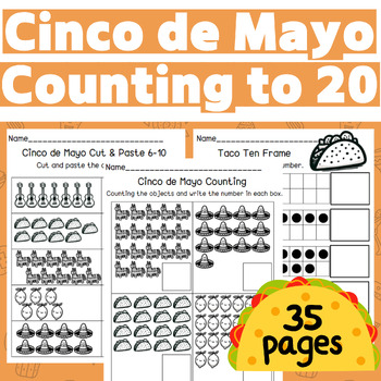 Preview of Cinco de Mayo Counting to 20 l Ten frames l l addition and Subtraction