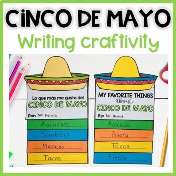 Preview of Cinco de Mayo Craft | Mexican Hat Flip book | Cinco de Mayo Writing Activity