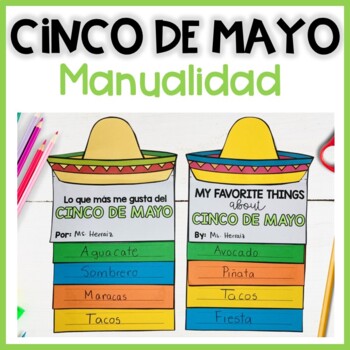 Preview of Cinco de Mayo Craft in Spanish | Flip book Cinco de Mayo