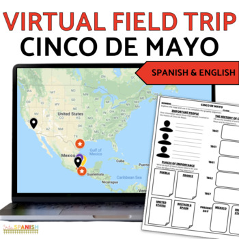 Preview of Cinco de Mayo Digital Activities Virtual Field Trip Lesson Spanish AND English
