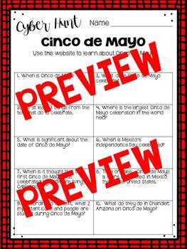 Cinco de Mayo Digital Cyber Hunt for Google Slides Distance Learning