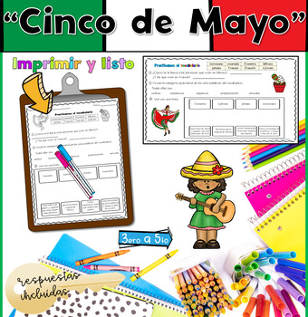 Cinco de Mayo Lectura Comprension Ortografia Gramatica Geografia ...