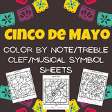 Cinco de Mayo Elementary Music Coloring: Color by Note/Tre