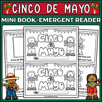 Preview of Cinco de Mayo Emergent Reader Mini Book | May 5 Mexico for Young Explorers
