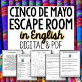 Cinco de Mayo Escape Room in English digital and printable