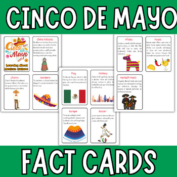 Preview of Cinco de Mayo Fact Cards | Mexican Fiesta | Mexican Culture Fact Cards