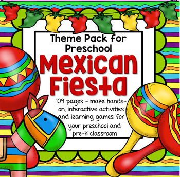 Preview of Cinco de Mayo Fiesta Activities Centers Printables Preschool Pre-K 109 Pages