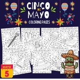 Cinco de Mayo Fiesta Coloring Pages Sheets - Morning Work 